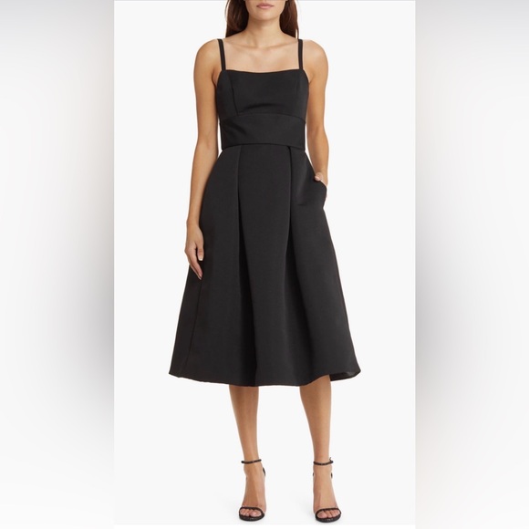 Amsale Dresses & Skirts - Amsale Black cocktail Midi Dress